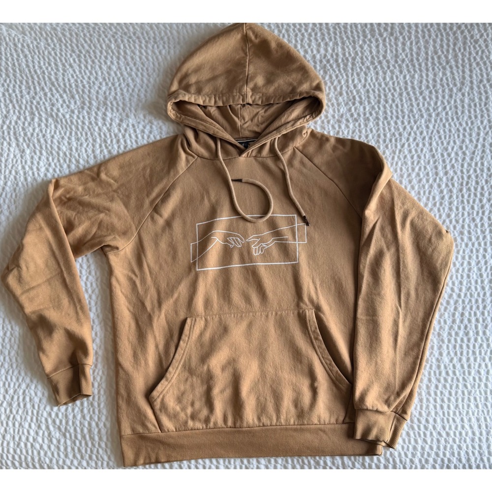 Denim & Flower Ricky Singh Men's L Tan Creation of Adam Graphic Hoodie